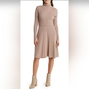 STITCHDROP Mock Necked Sweater with Matching Dress in Oatmilk